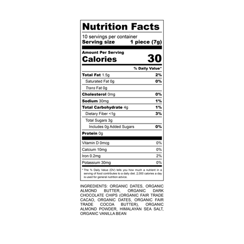Nutrition Facts Panel