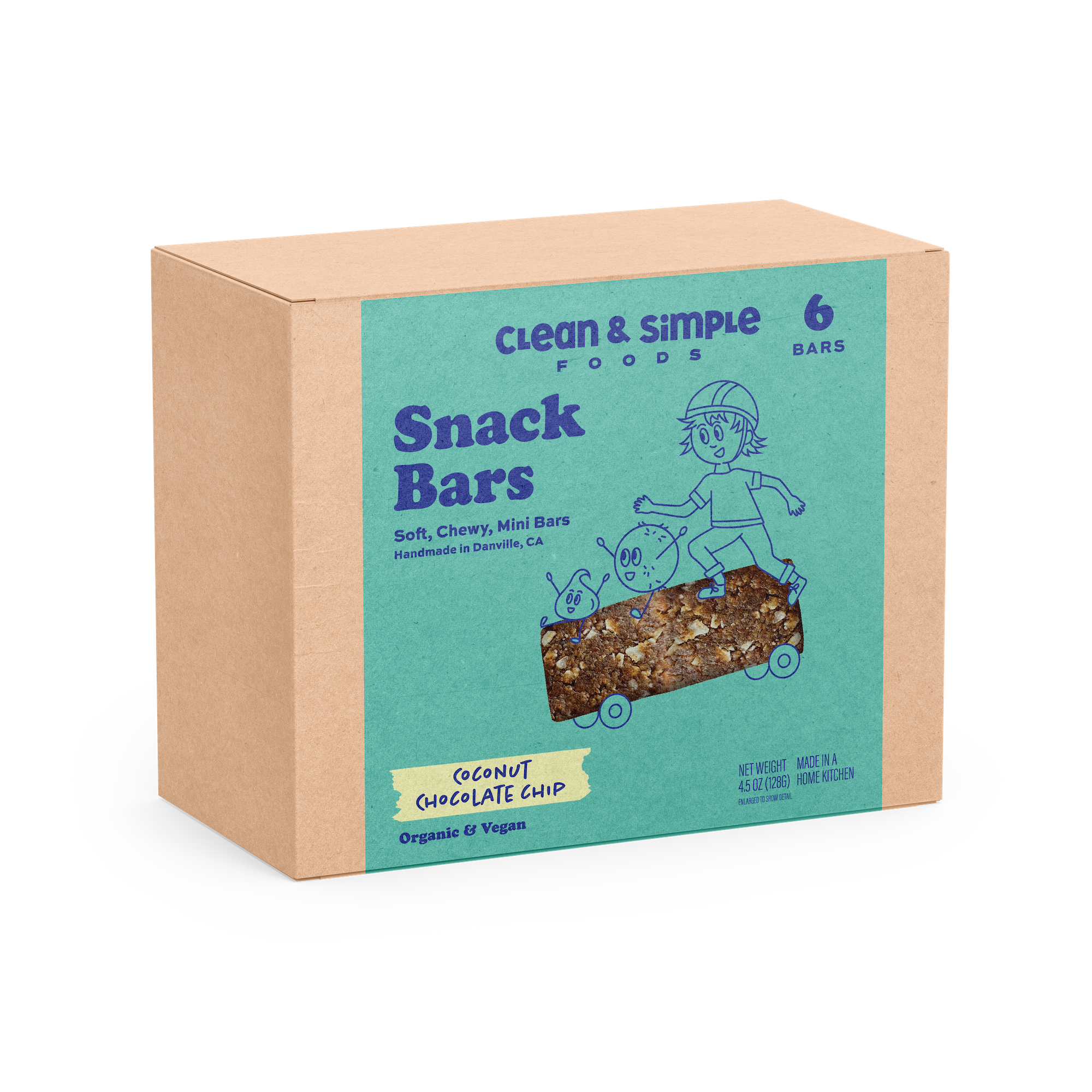 Coconut Chocolate Chip Organic Snack Bars – Clean & Simple Foods